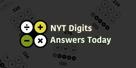 digits nyt answers|Digits NYT Puzzle.